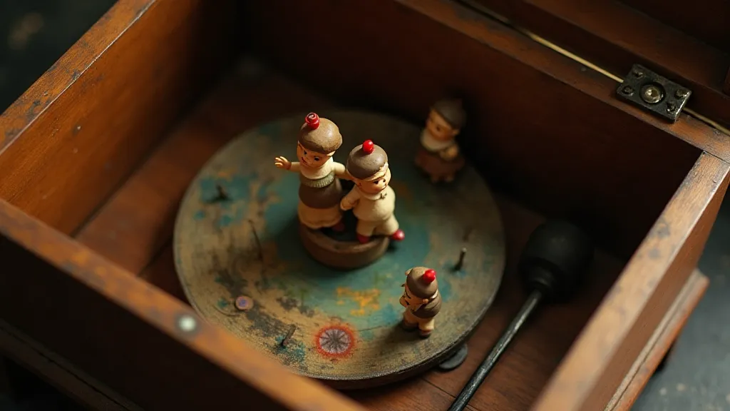 Antique American music box mechanism