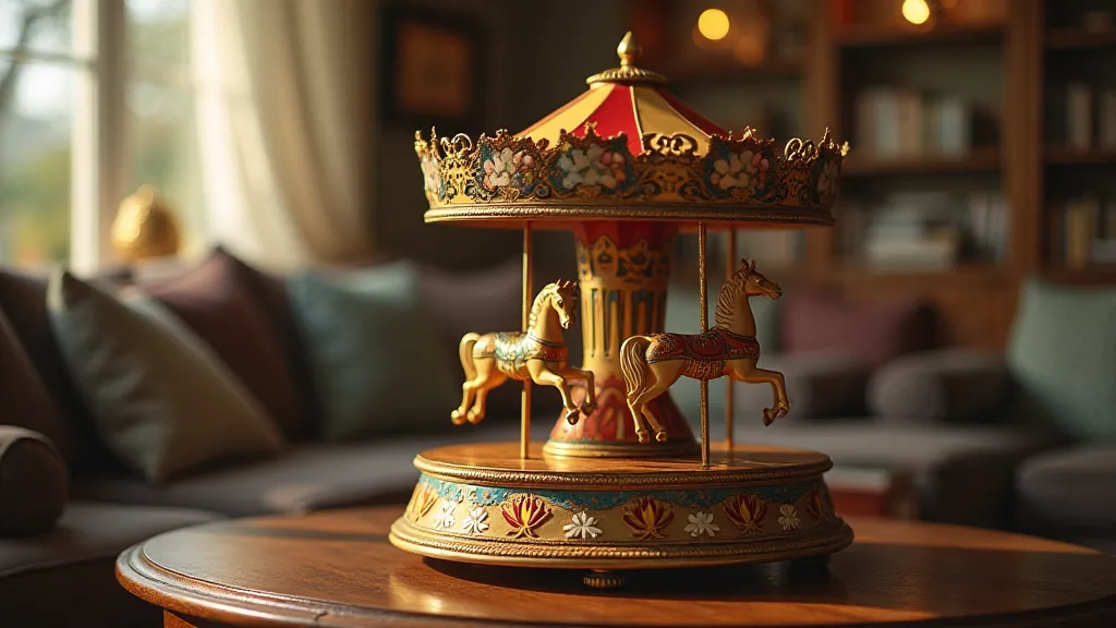 Carousel music box playing a melody