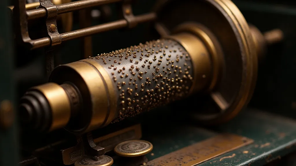 Vintage music box cylinder