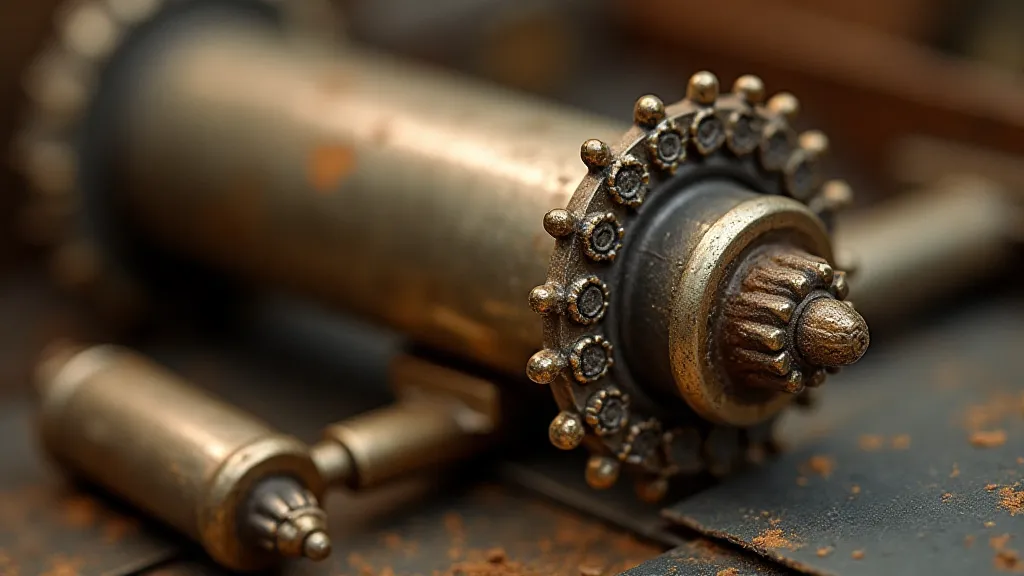 Close-up of a Music Box Cylinder