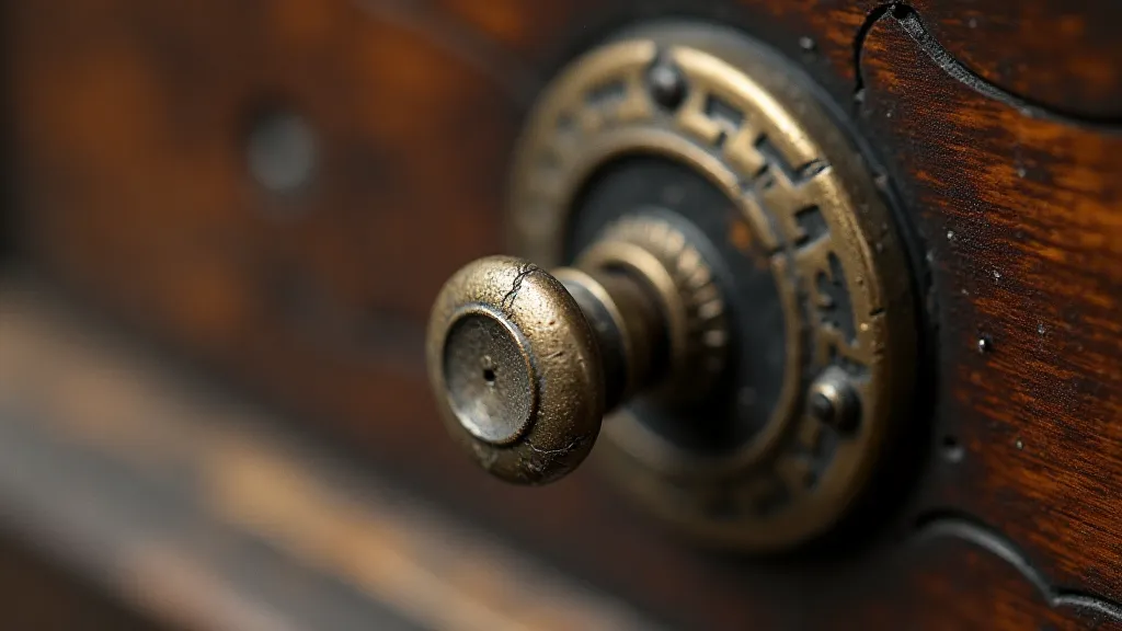Vintage music box key