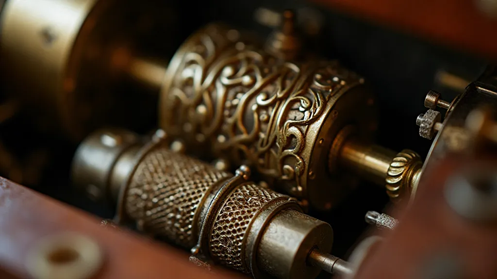 Antique music box mechanism
