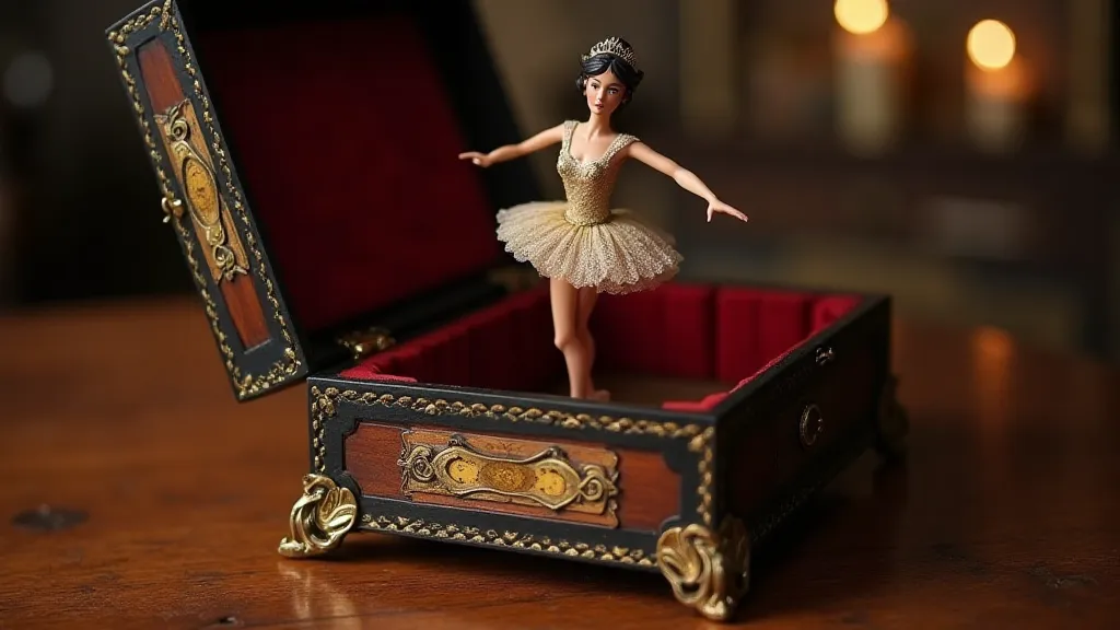 Music box with ballerina figure