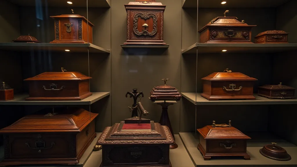 Collection of antique music boxes