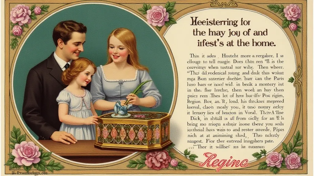 Vintage Regina music box advertisement