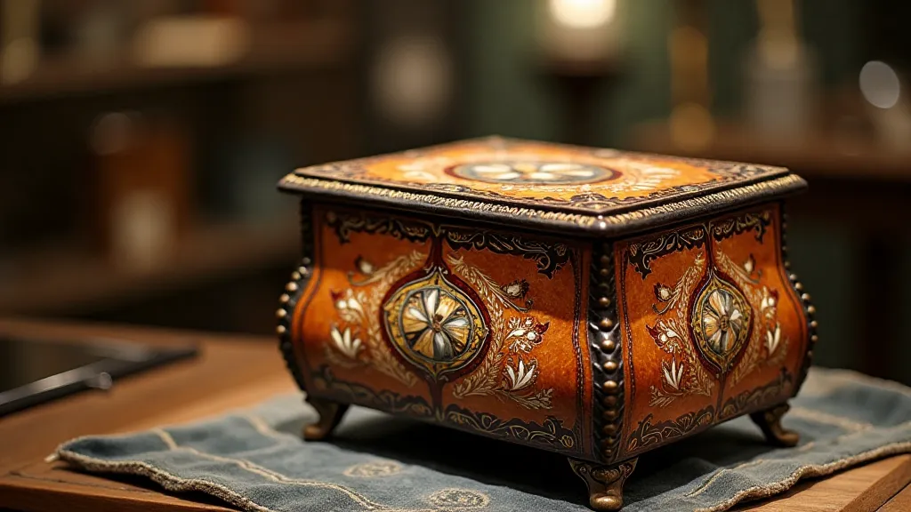 Restored antique music box