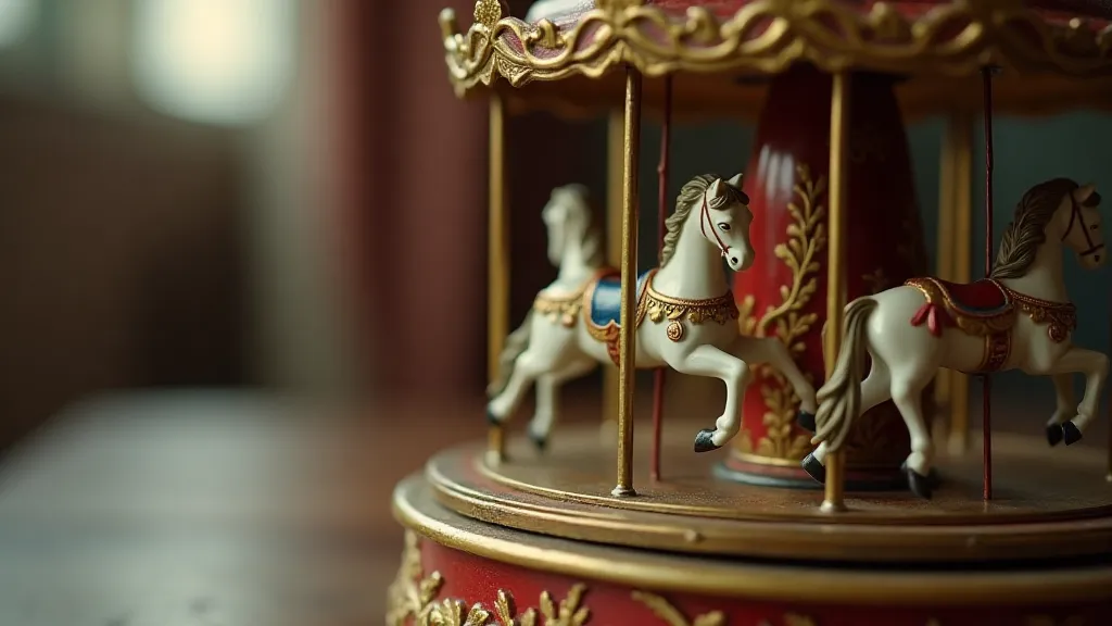 Antique Swiss carousel music box